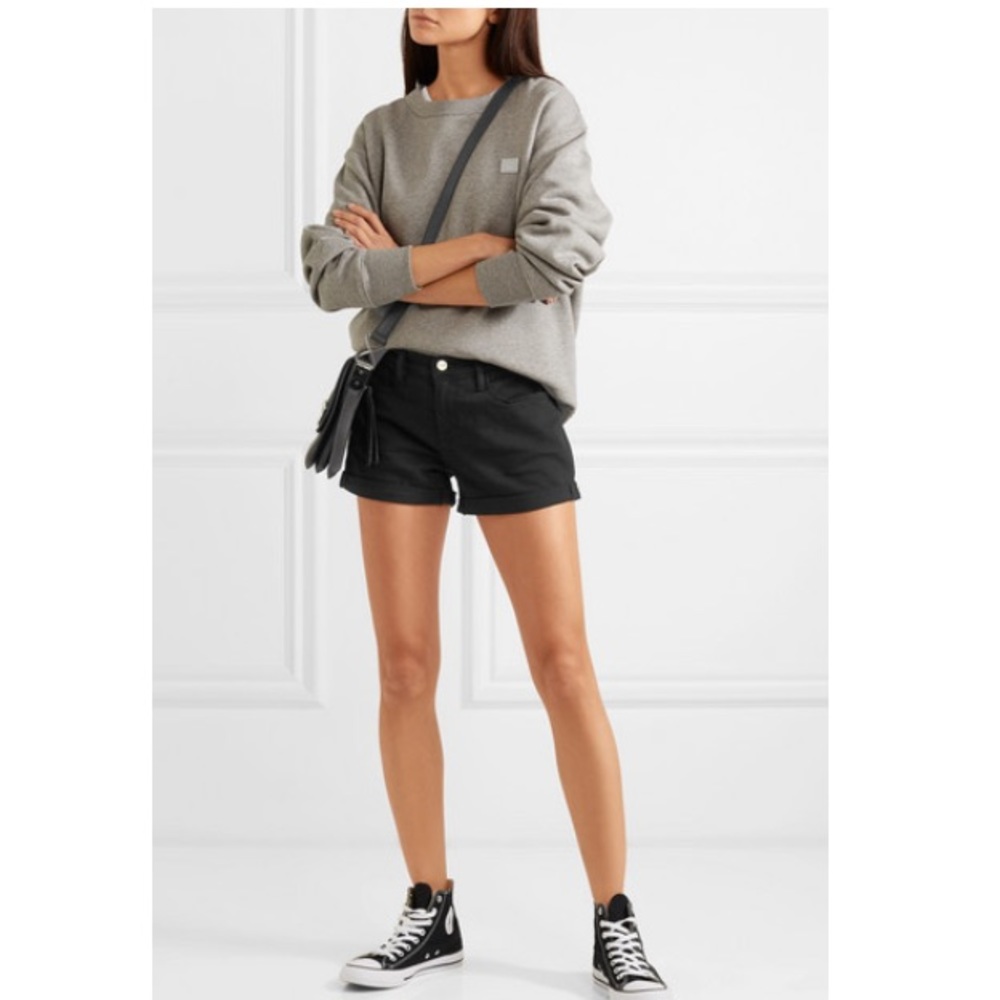 Black Le Cutoff Denim Jean Shorts by Frame